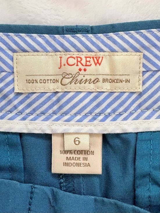 J. CREW Chino “Broken In” 100% Cotton Shorts Light Blue Womens Size 6 - Picture 3 of 8